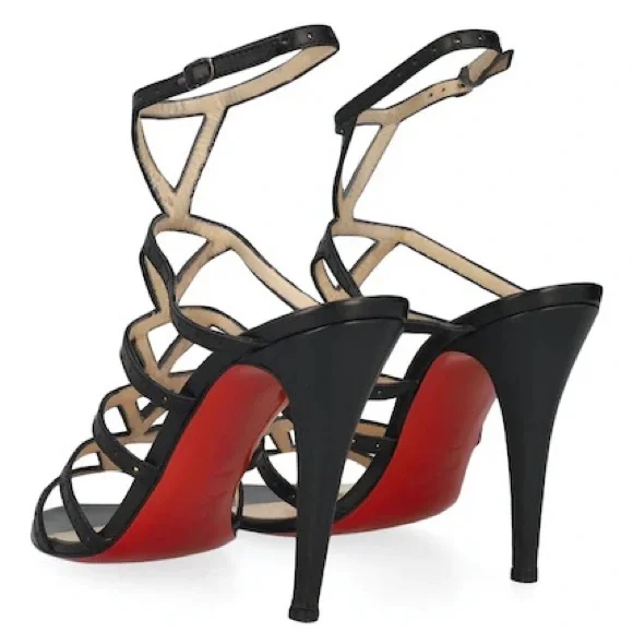 🖤👠Black Tout En V Cage Sandals from Christian Louboutin 🖤👠 - Picture 4 of 8